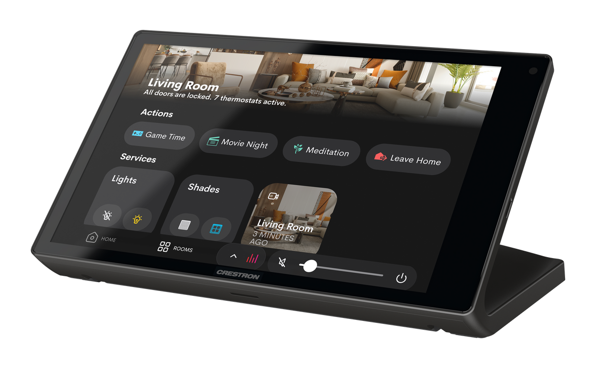 Crestron TS-880R-B – 8.1 in. Tabletop Touch Screen for Crestron Home OS, Black Crestron
