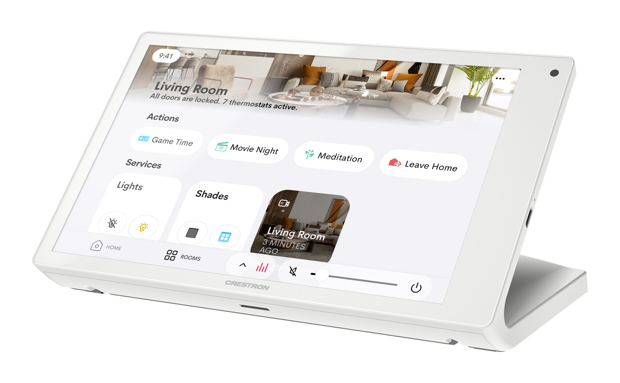Crestron TS-880R-W – 8.1 in. Tabletop Touch Screen, Crestron Home OS, White Crestron