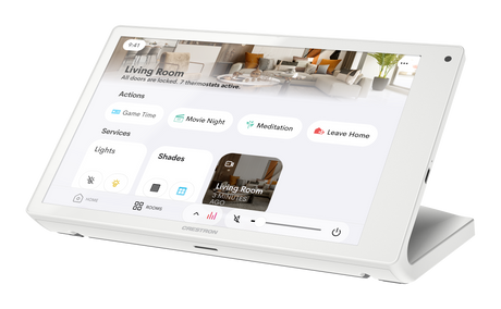 Crestron TS-880R-W – 8.1 in. Tabletop Touch Screen, Crestron Home OS, White Room Control Crestron