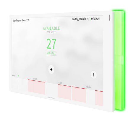 Crestron TSW-1070-LB-W-S – 10.1 In. Touch Screen with Light Bar, White Smooth Room Control Crestron