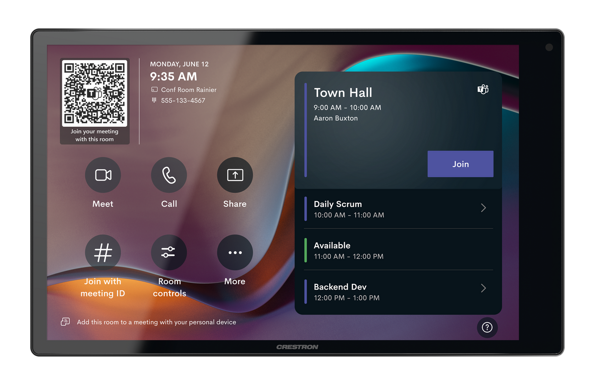 Crestron TSW-1080-UC-B – 10.1 in. Wall Mount Touch Screen, Unified Communications Crestron