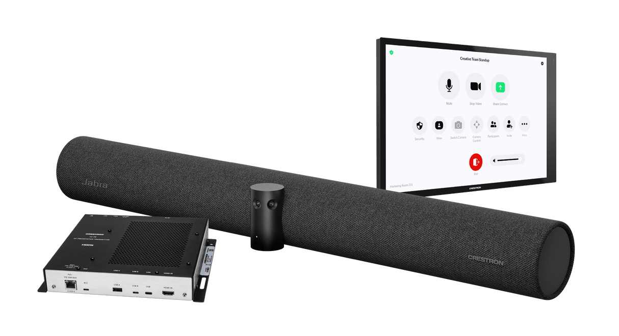 Crestron UC-BX31-Z-WM Crestron Flex Advanced Small Room Conference System with Jabra® PanaCast 50 Video Bar and Wall Mounted Control Interface for Zoom Rooms™ Software