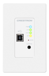 Crestron USB-EXT-2-LOCAL-1G-W – USB over Cat Cable Extender Wall Plate, Local Unit, White Crestron