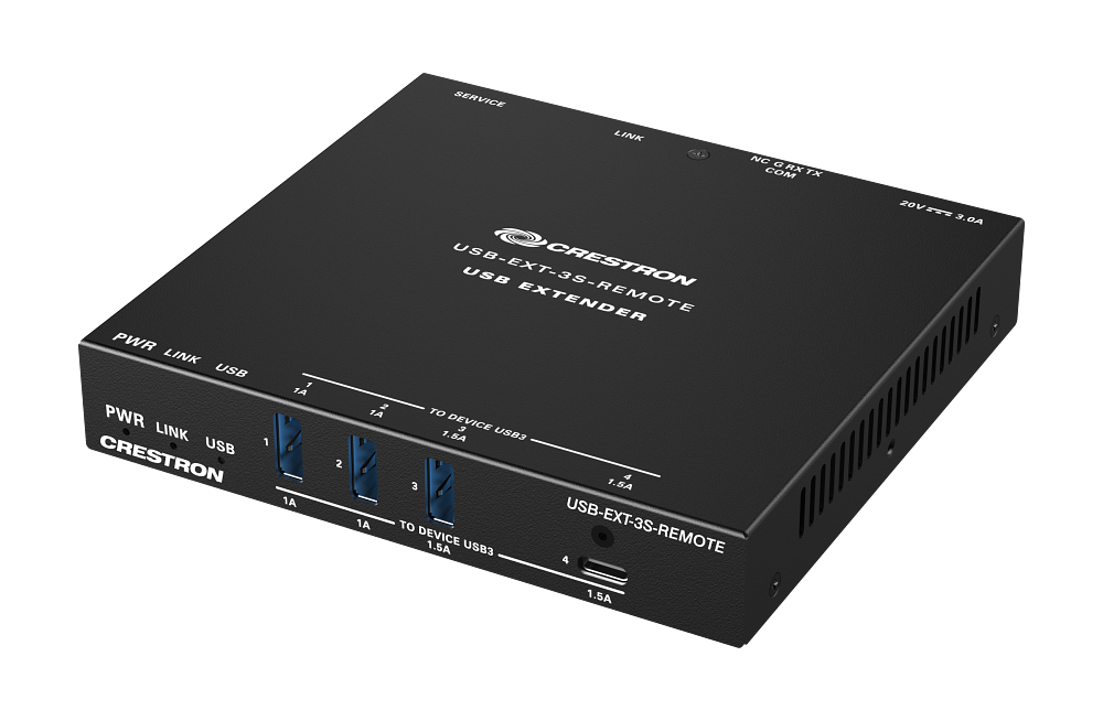 Crestron USB-EXT-3S SYSTEM – USB 3.2 Extender Kit over CAT6a USB Extenders Crestron