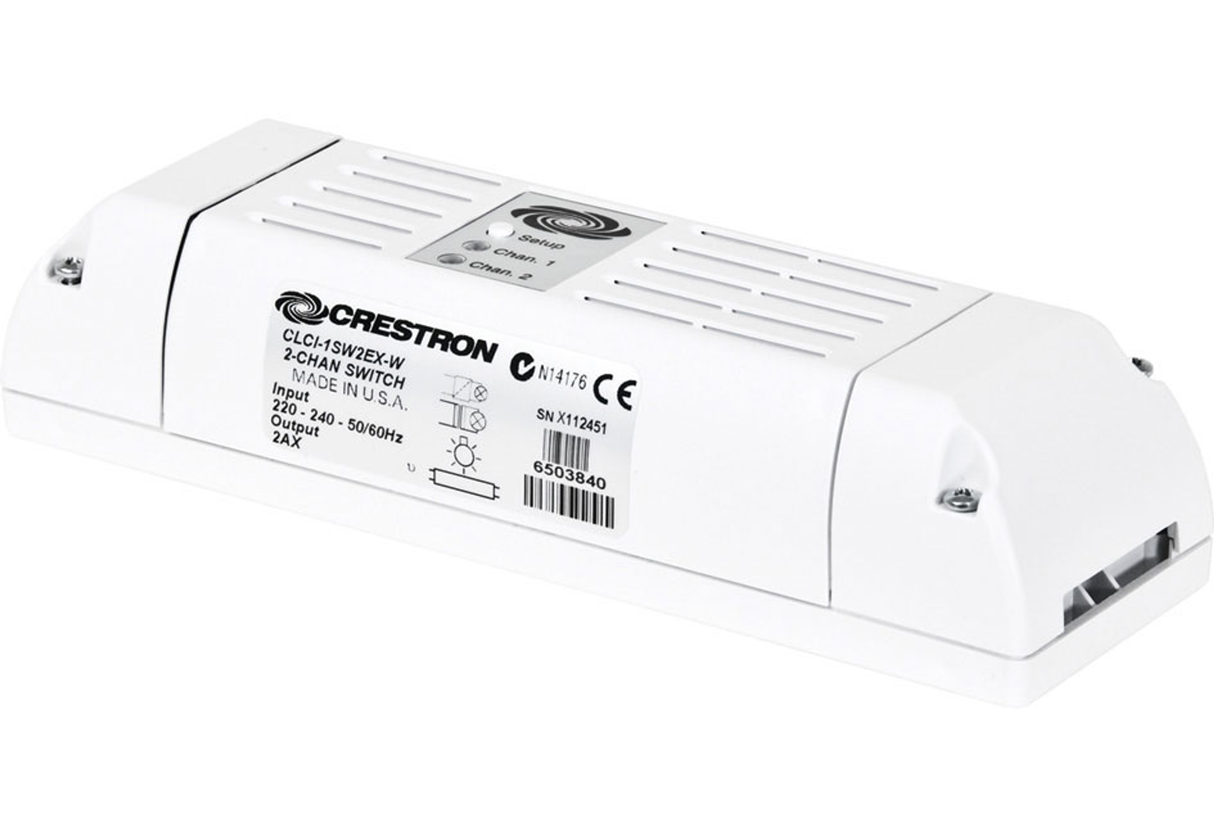 Crestron CLCI-1SW2EX-W – In-Ceiling 2-Channel Switch, infiNET EX Wireless, 230VAC Crestron