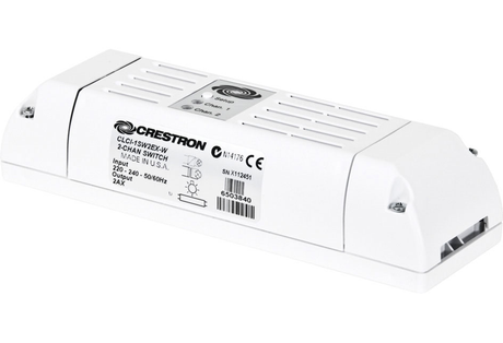 Crestron CLCI-1SW2EX-W – In-Ceiling 2-Channel Switch, infiNET EX Wireless, 230VAC Remote Control Panels Crestron