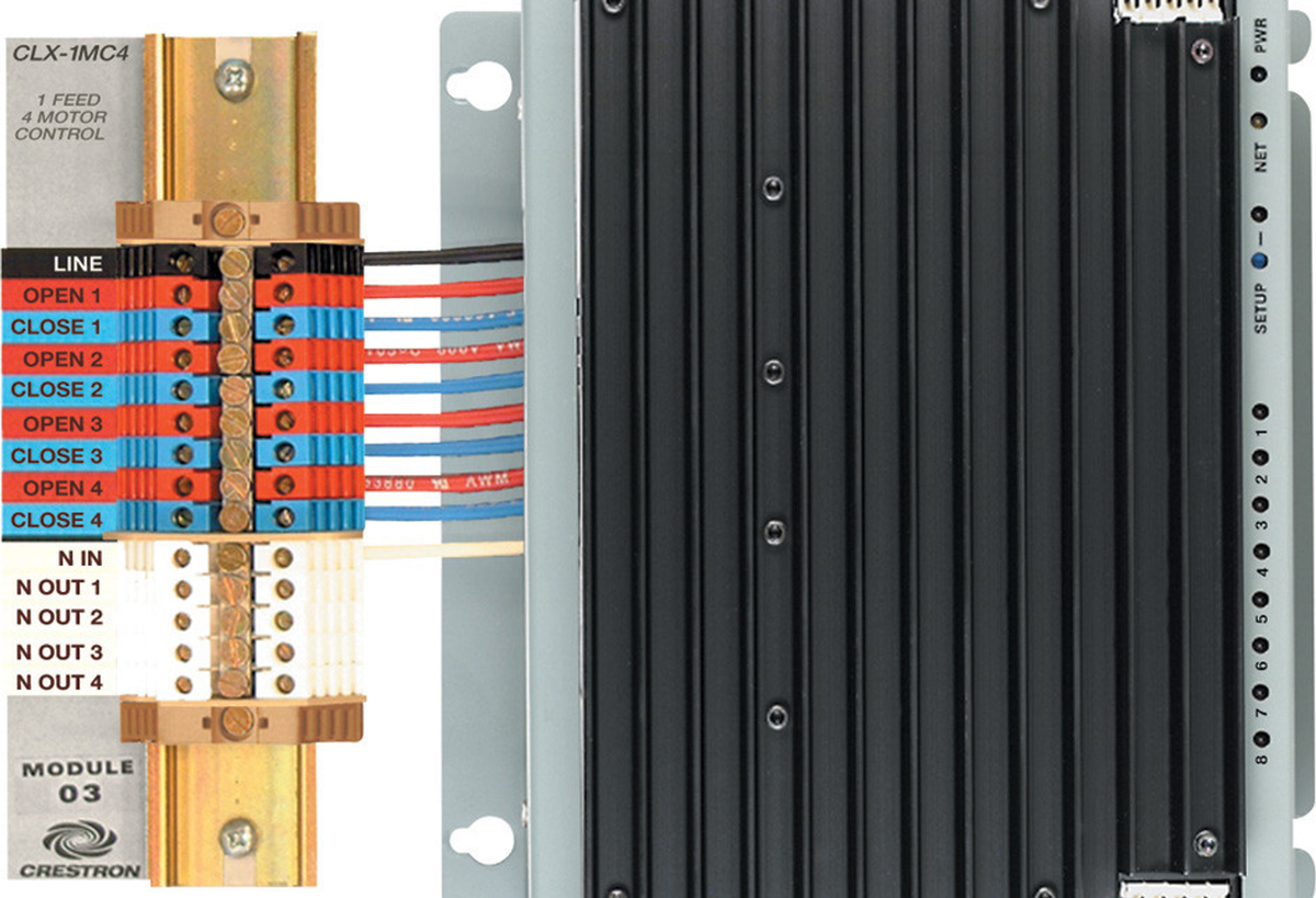 Crestron CLX-1MC4 – 4-Channel Motor Control Module, 1 Feed, 120V Crestron