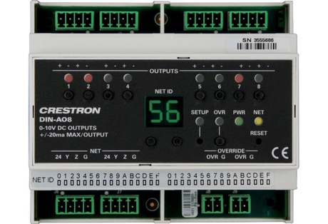 Crestron DIN-AO8 – DIN Rail 8-Channel Analog Output Module Automation Modules Crestron