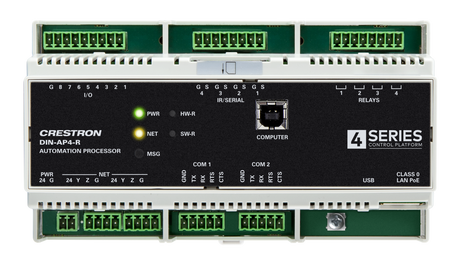 Crestron DIN-AP4-R – 4-Series DIN Rail Control System for Crestron Home OS Automation Modules Crestron