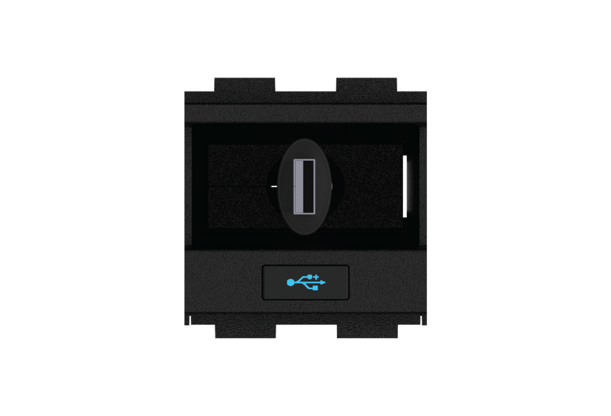 Crestron FT2A-CBLR-1T-USB – One-Touch Retractable USB-A to USB-B Cable Module for FT2 ELEC Series Cable Management Crestron