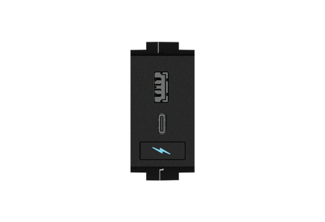 Crestron FT2A-CHGR-USBA/C – USB Rapid Charging Module for FT2 ELEC Series, USB-A & USB-C, Bus Powered Cable Management Crestron