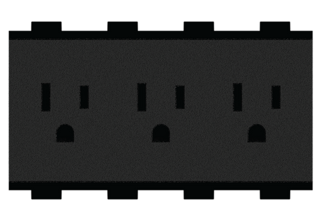 Crestron FT2A-PWR-US-3 – AC Power Outlet Module for FT2 Series, Triple, US NEMA 5 Cable Management Crestron