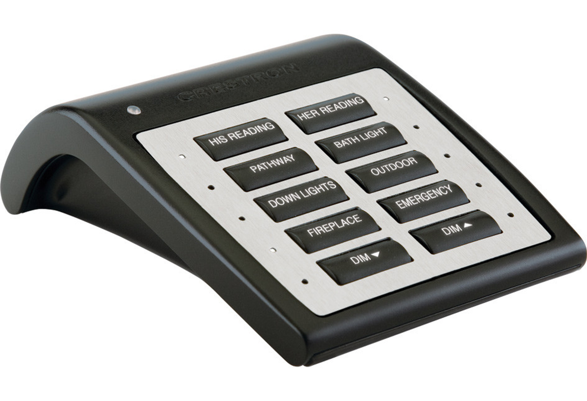 Crestron HTT-B10EX-B-T – Wireless Tabletop Keypad, 10-Button, infiNET EX, Black Textured Crestron