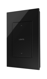 Crestron HZ2-AUX-GLASS-B-ENGRAVED – Horizon 2 In-Wall Multiway Remote, Black Glass, Engraved Lighting Controls Crestron