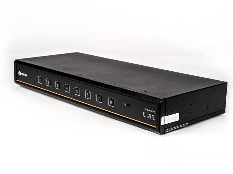 Vertiv CYBEX SC985DPH-400 8PORT SC UNIV DP/H SECURE KVM SW DUAL DISP WITH CAC PP4.0