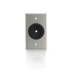 C2G 1.5 Inch Grommet Cable Pass Through Single Gang Wall Plate - Brushed Aluminum