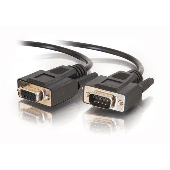 C2G 10 ft DB9 M/F Serial RS232 Extension Cable - Black - CG52031