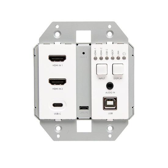 C2G C2G30019 HDBaseT Dual HDMI USBC Wall Plate TX