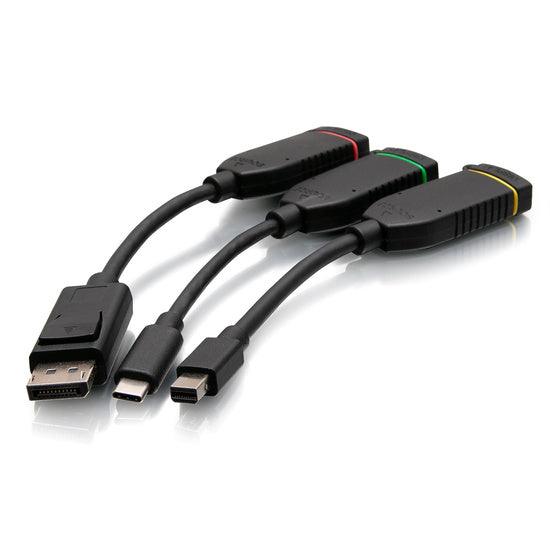 C2G C2G30052 6ft (1.8m) 4K HDMI® Premium Cable and Dongle Adapter Ring with Color Coded Mini DisplayPort™, DisplayPort, and USB-C®