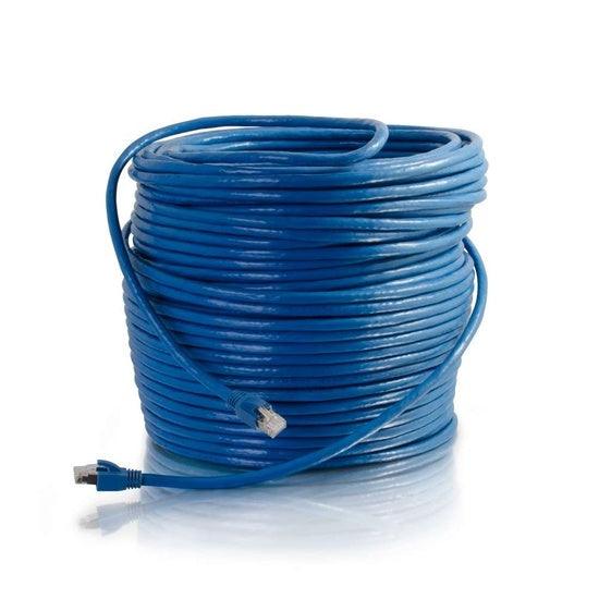 C2G CG43124 300 ft Cat6 Snagless Solid Shielded Ethernet Network Patch Cable (Blue)