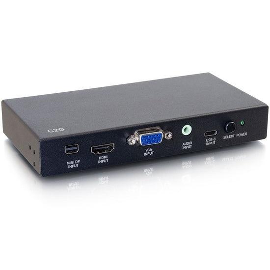 C2G CG40850 HDMI®, USB-C, Mini DisplayPort™, and VGA to HDMI Adapter Converter Switch - 4K 60Hz (LIMITED AVAILABILITY)