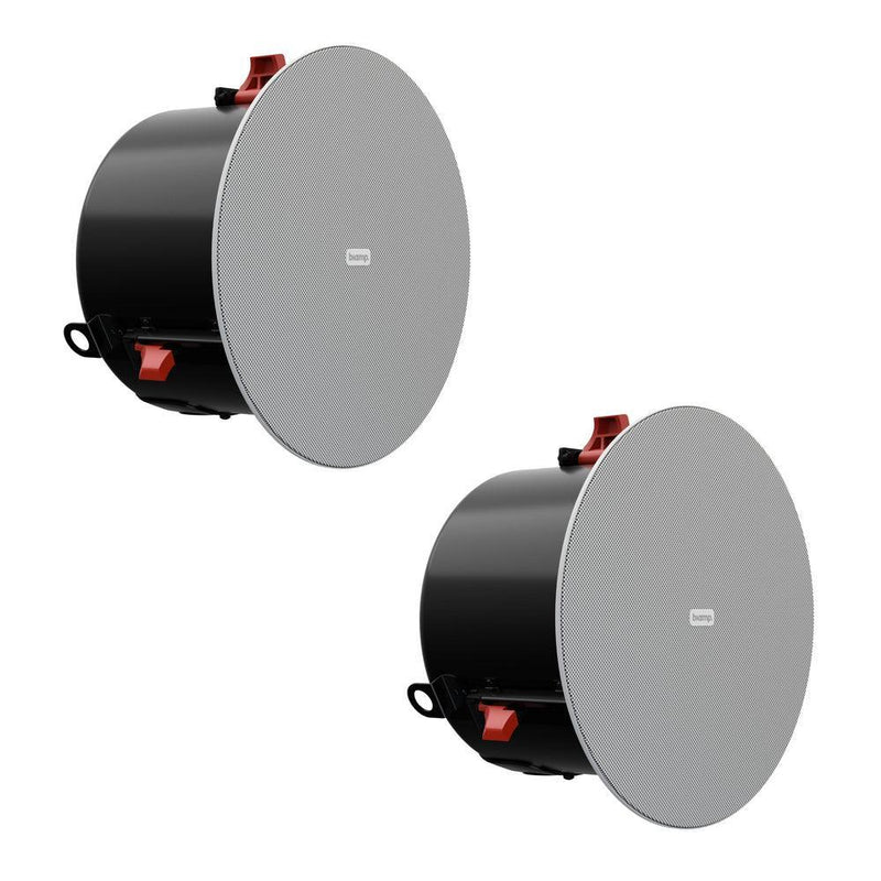 Biamp Desono DX-IC6 6.5” High Efficiency Coaxial In-Ceiling Loudspeaker w/ HF compression driver. 8 Ohm or 70V/100V operation (Pair, White) - 910.0104.900