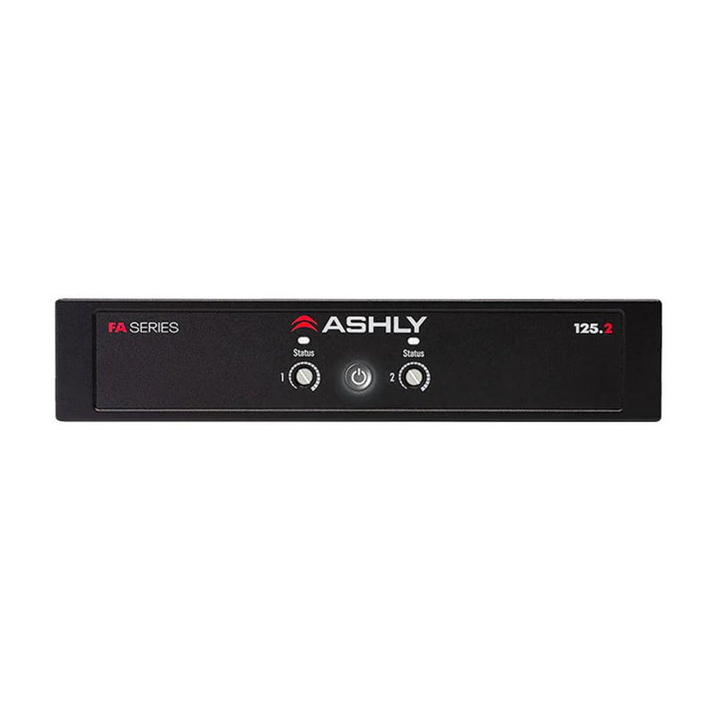 ASHLY FA125.2 1/2-Rack Compact Power Amplifier 2 x125W at 4/8 Ohms or 25V/70V