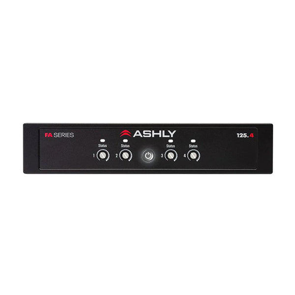 ASHLY FA125.4 1/2U Power Amplifier 4x125W/4-8 Ohms, 70/100V