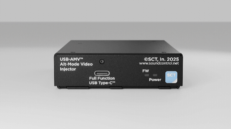 Sound Control Technologies USB-AMV – USB-C Alt-Mode Video Injector Adapter USB-C Adapters Sound Control Technologies