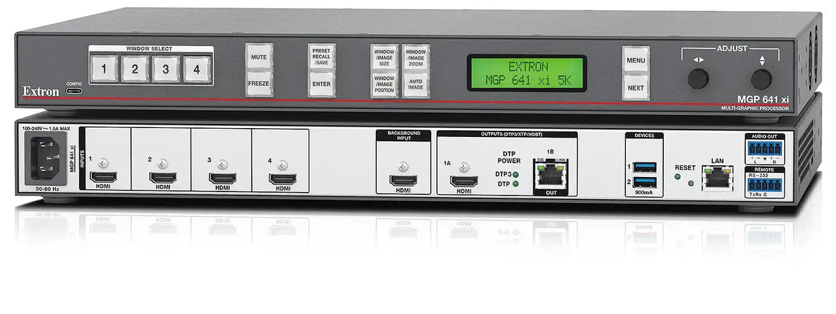 Extron MGP 641 xi 5K SDI Multi-Window Processor with Four Windows, with HDMI and 12G-SDI Inputs