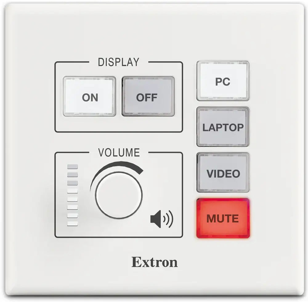 Extron MLC Plus 100 White and Black Faceplates, 2-Gang