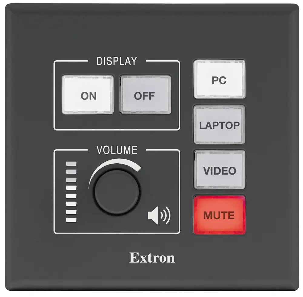Extron MLC Plus 100 White and Black Faceplates, 2-Gang