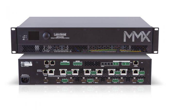 Lightware MMX8x8-HT080 HDMI and TPS Matrix Switcher with Special Audio Inputs and Multiport Control Options - 91310087