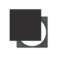 Sonance PS-C63R/PS-C43RTLP – Black Square Adapter with Grille Speaker Accessories Sonance