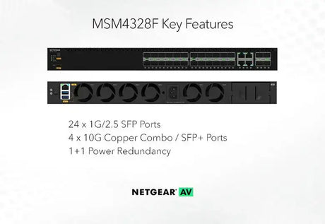 Netgear MSM4328F-100NES
M4350-24F4X MANAGED SWITCH - Creation Networks