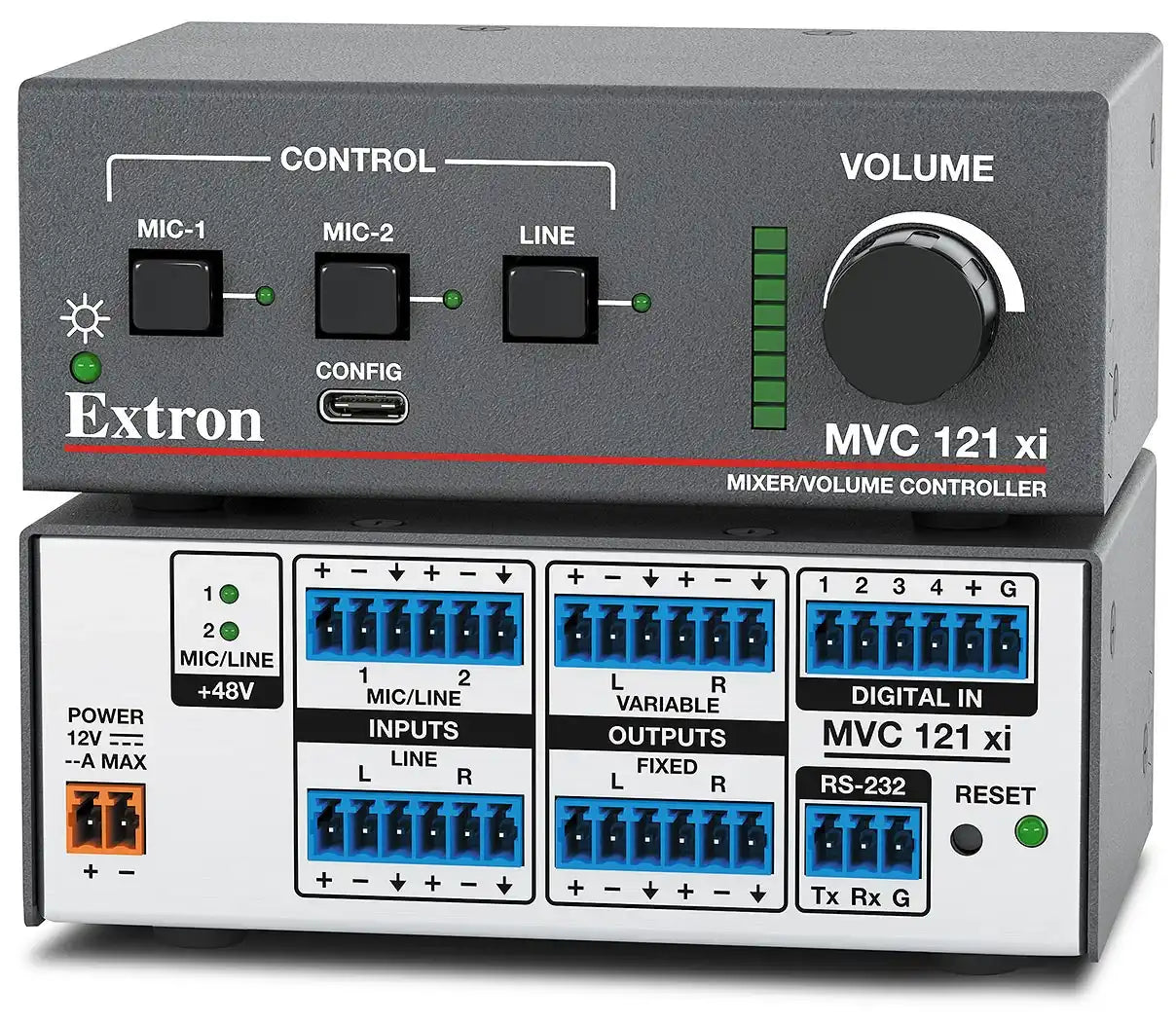 Extron MVC 121 xi Three Source Audio Mixer with DSP Room Control Extron