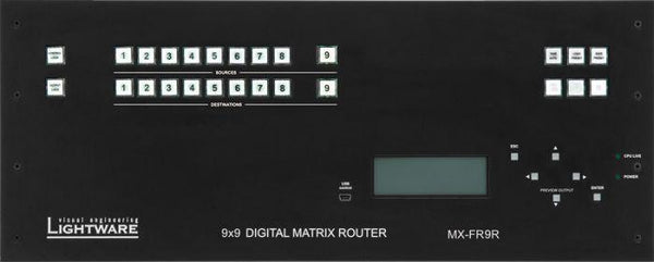 Lightware MX-FR9R 9x9 Crosspoint MX Modular Digital Router Frame - 91110019