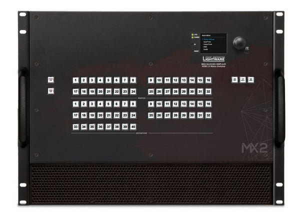 Lightware MX2-32x32-DH-16DPi-A-R Full 4K Matrix Switcher with Mixed DisplayPort and HDMI Input Ports - 91310070