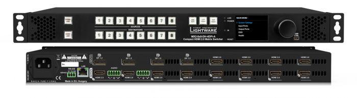 Lightware MX2-8x8-DH-4DPi-A Full 4K Matrix Switcher with Mixed DisplayPort and HDMI Input Ports - 91310066