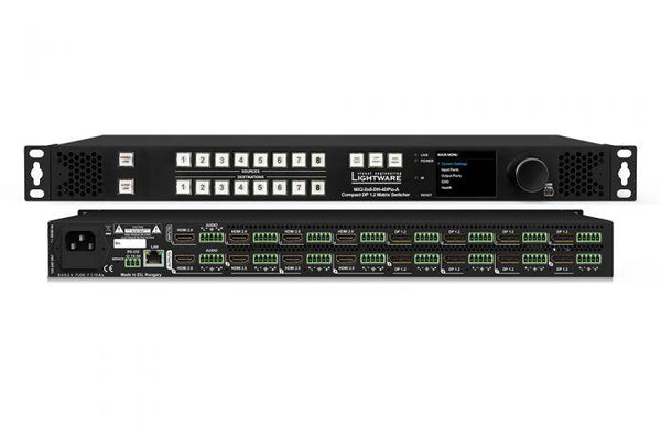 Lightware MX2-8x8-DH-4DPio-A Full 4K Matrix Switcher with 8x8 DisplayPort 1.2 I/O Ports - 91310085