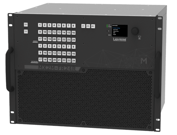 Lightware MX2M-FR24R-RF Modular 24x24 4K Hybrid Matrix Switcher - 91110024