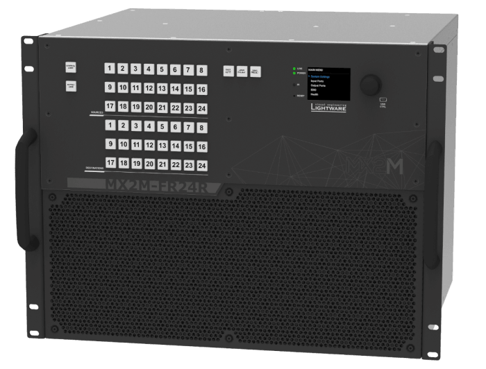 Lightware MX2M-FR24R-F Modular 24x24 4K Hybrid Matrix Switcher - 91110023