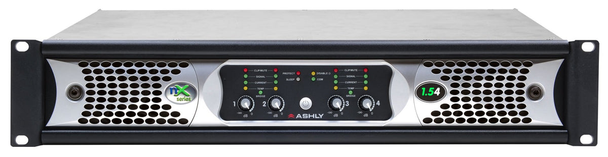 ASHLY NX1.54 Multi-Mode Power Amplifier 4 x 1.5KW @ 2/4 Ohms & 70V, 1250W @ 8 Ohms Amplifiers Ashly