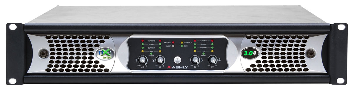 ASHLY NXE3.04 Network Multi-Mode Power Amplifier 4 x 3KW @ 2 Ohms, 2KW @ 4, 1250W @ 8 or 2450W @ 70V Amplifiers Ashly