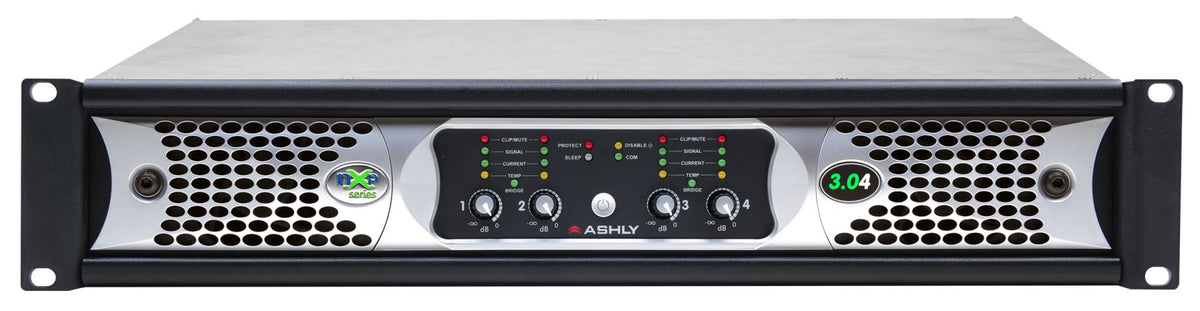 ASHLY NXP3.04 Network Multi-Mode Power Amp 4 x 3KW @ 2, 2KW @ 4, 1250W @ 8 or 2450W @ 70V w/ Protea DSP Amplifiers Ashly
