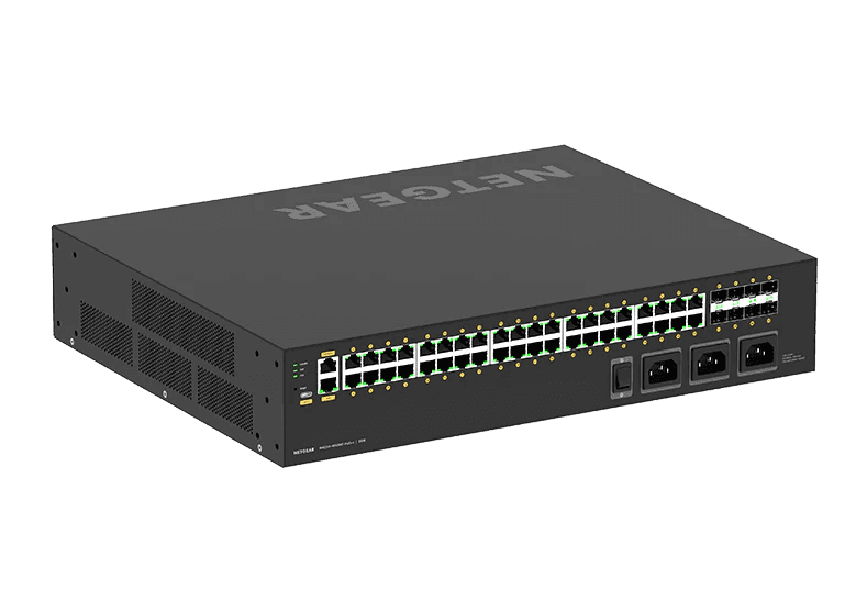 Netgear AV Line M4250-40G8XF-PoE++ (GSM4248UX) 40x1G PoE++ 2,880W and 8xSFP+ Managed Switch - GSM4248UX-100NAS - Creation Networks