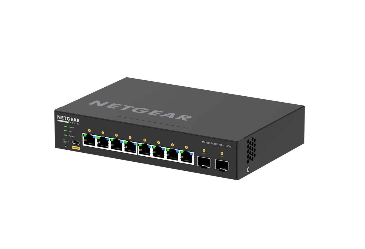Netgear GSM4210PX-100NAS M4250-8G2XF-POE+ FULLY MANAGED DESKTOP SWITCH - Creation Networks