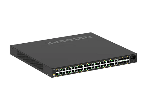 Netgear GSM4248P-100NAS Managed Ethernet Switch w- 48 Ports (40 x 10-100-1000BASE-T RJ45 and 8 x 1000BASE-X SFP) - Creation Networks