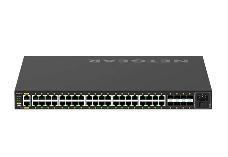 Netgear GSM4248P-100NAS Managed Ethernet Switch w- 48 Ports (40 x 10-100-1000BASE-T RJ45 and 8 x 1000BASE-X SFP) - Creation Networks