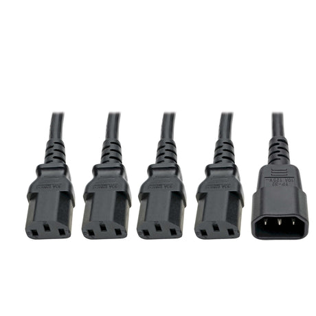 Eaton P004-18N-4XC13 – C14 to 4xC13 Power Splitter Power Cords & Cables Eaton
